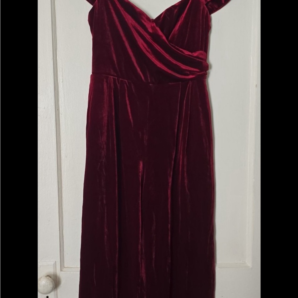 Cider Velvet Burgundy Jumpsuit